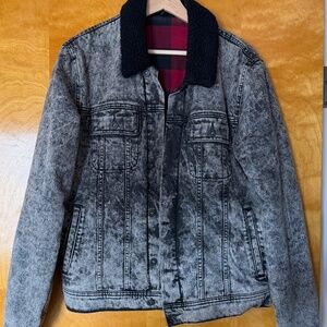 Topman - Men’s Medium Silver Denim Jacket